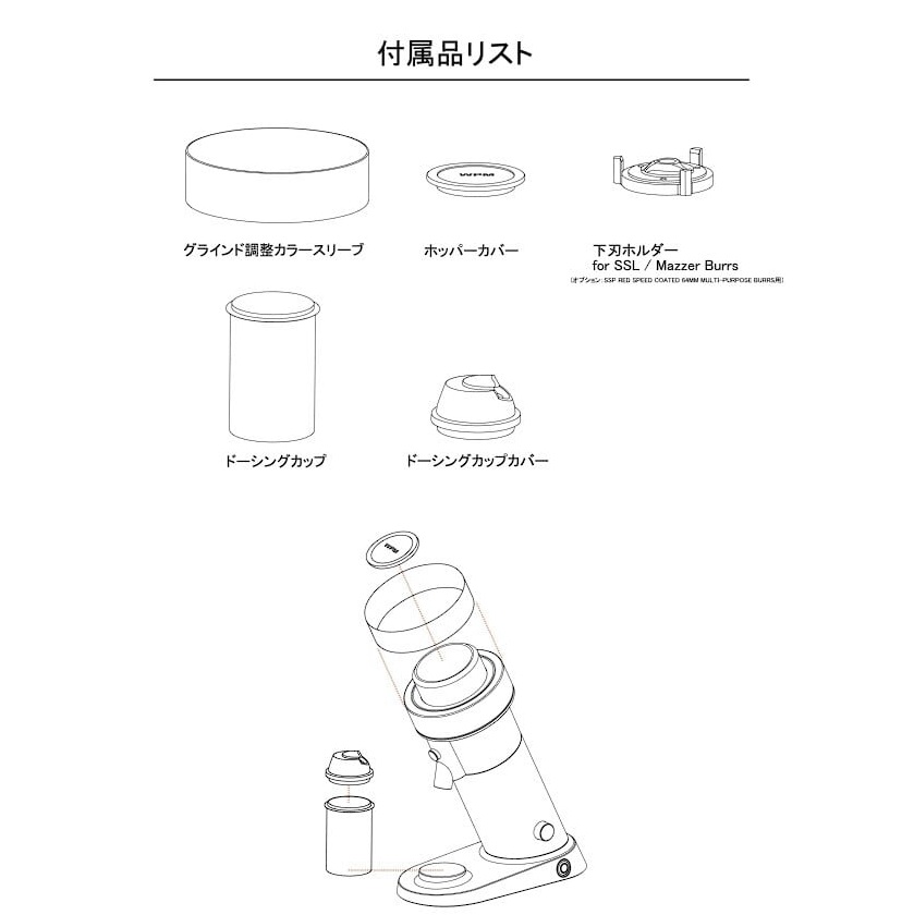 【即納】【特典付き】【１年保証】【送料無料】WPMシングルドース　コーヒーグラインダー　ZP-1