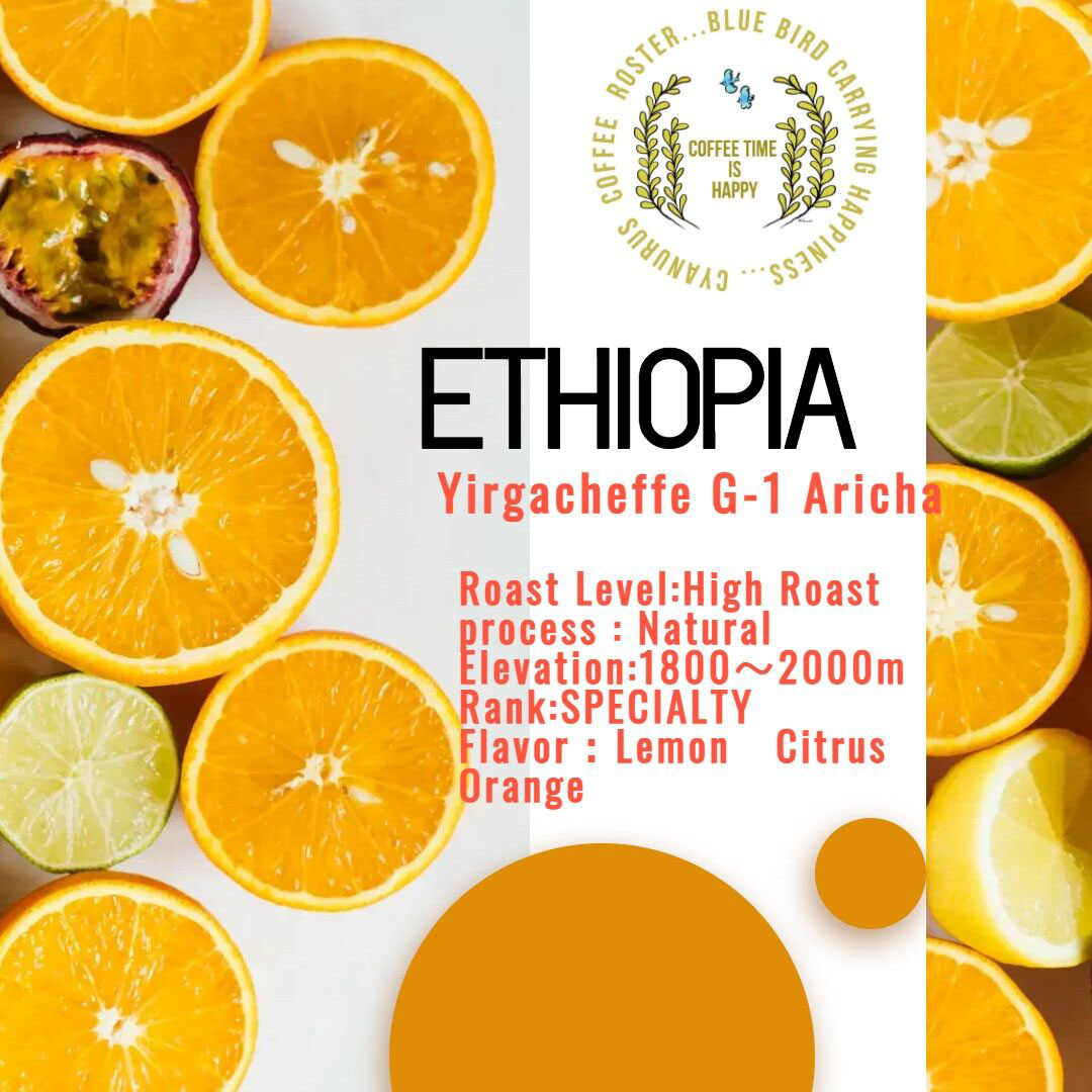 エチオピア イルガチェフェG-1 アリーチャ ナチュラル/100g